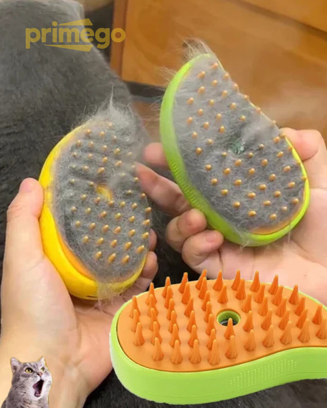 Cepillo de vapor 3 en 1 para mascotas